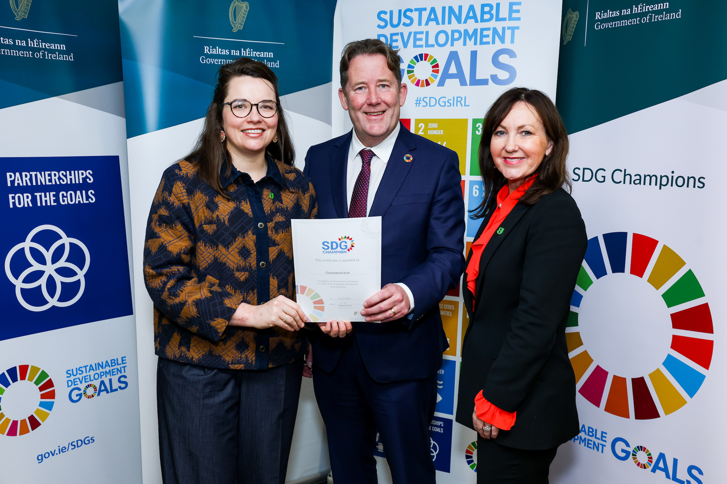 Guaranteed Irish selected as Ireland’s SDG Champion for 2025–2027