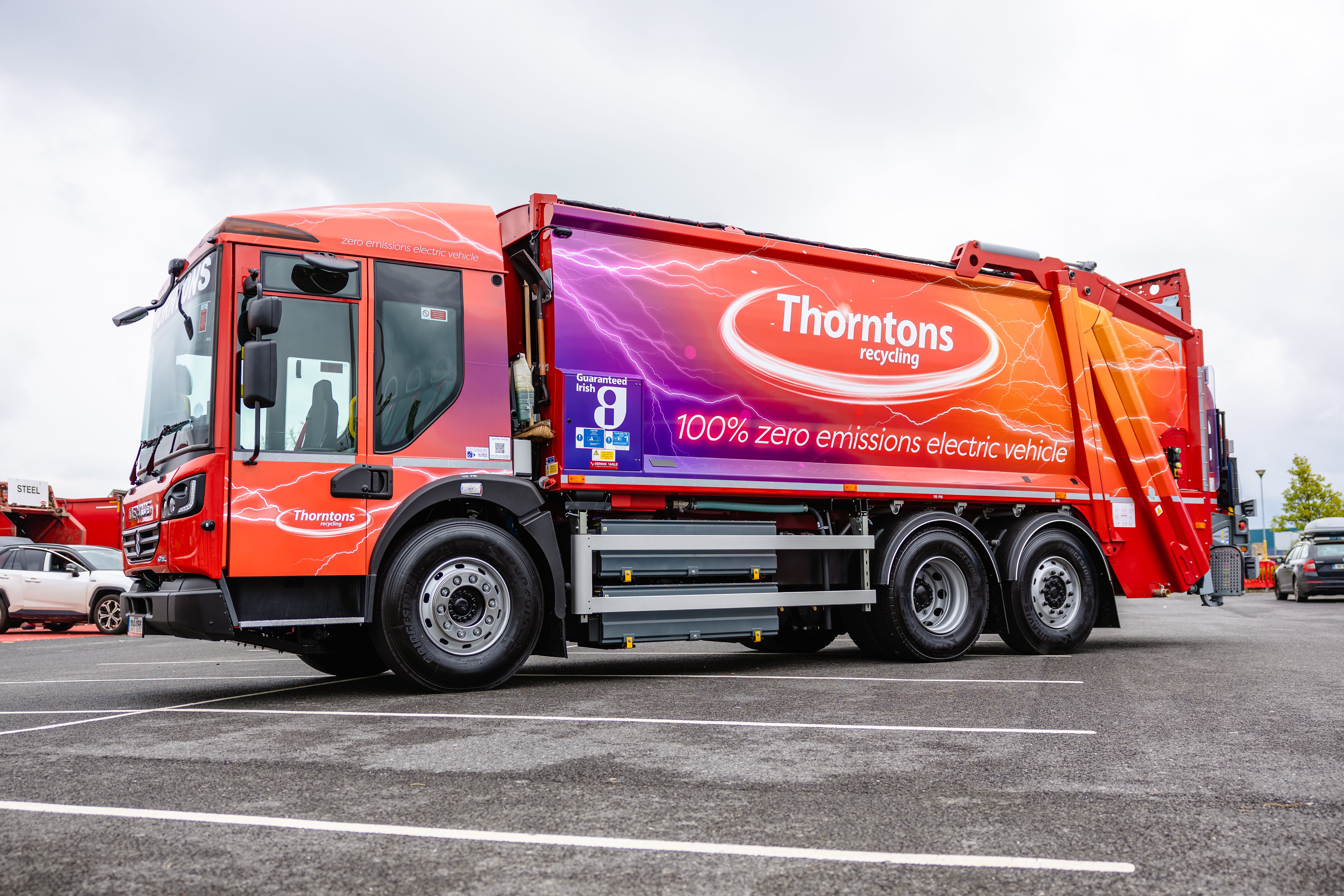 Guaranteed Irish Member Thorntons Recycling Unveils New 100% Electric-Powered Waste Collection Vehicle