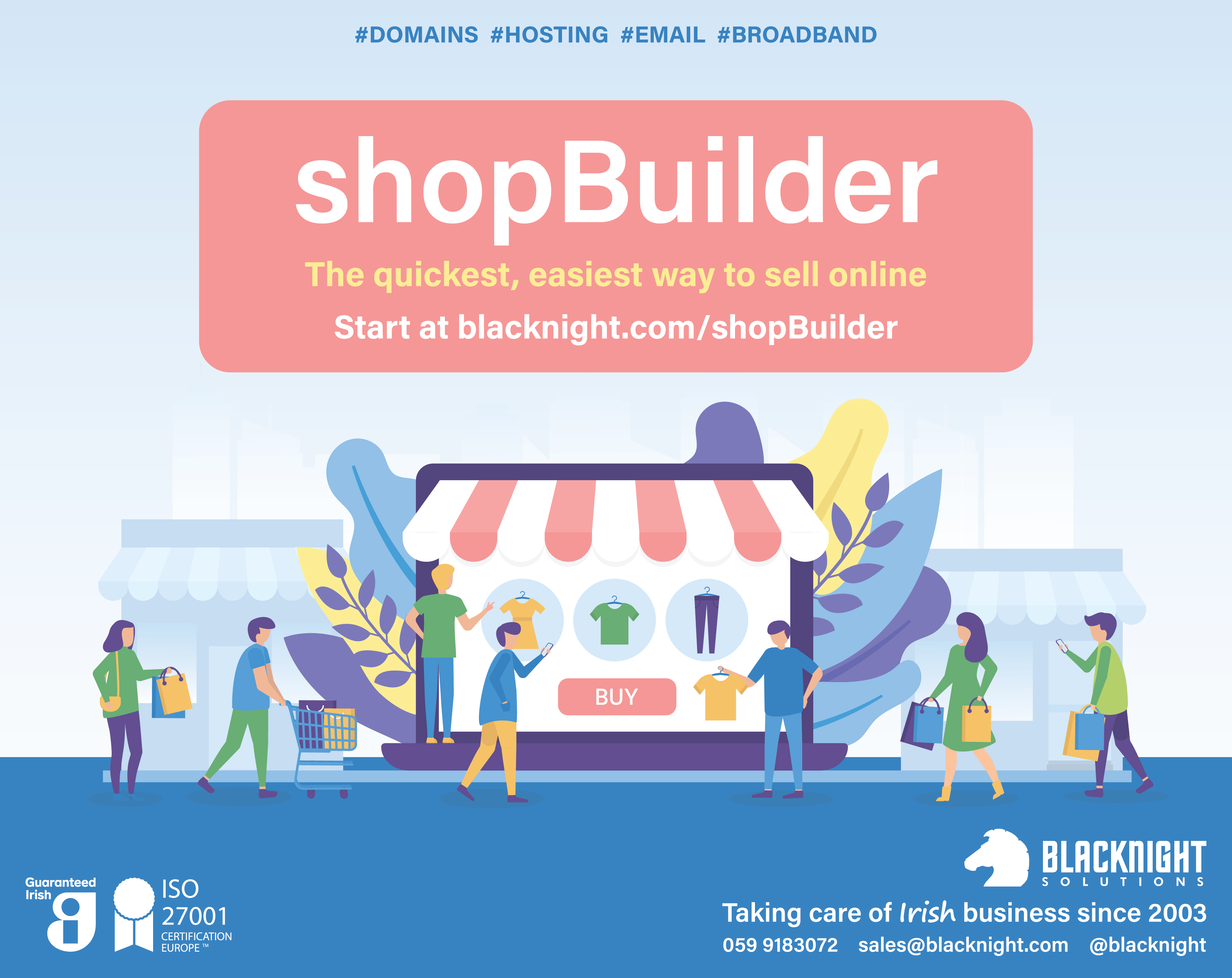 Get your online shop ready with ShopBuilder from Blacknight